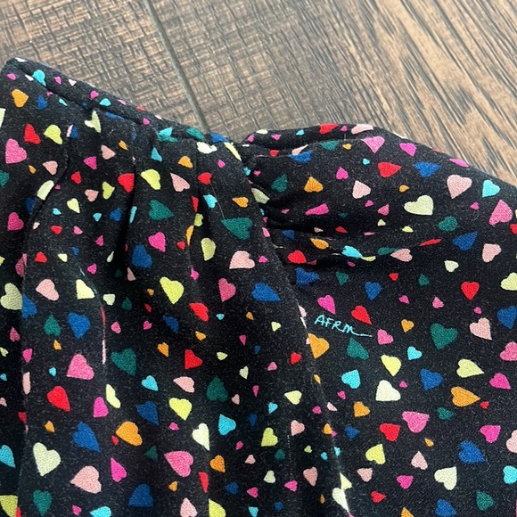 AFRM Plunging Front Multicolored Heart Print Bodysuit - Picture 4 of 5